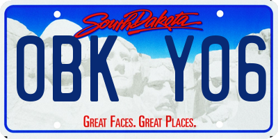SD license plate 0BKY06