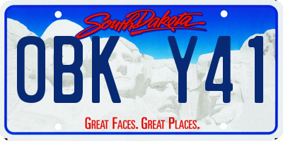 SD license plate 0BKY41