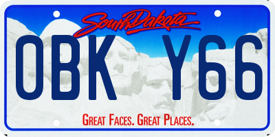 SD license plate 0BKY66
