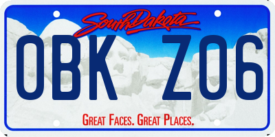 SD license plate 0BKZ06