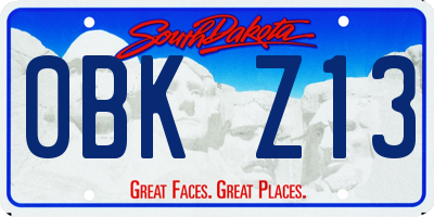 SD license plate 0BKZ13