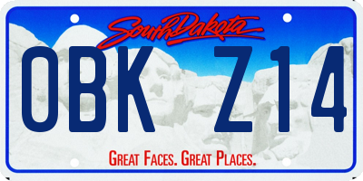 SD license plate 0BKZ14