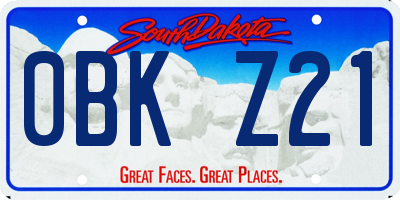 SD license plate 0BKZ21