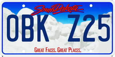 SD license plate 0BKZ25