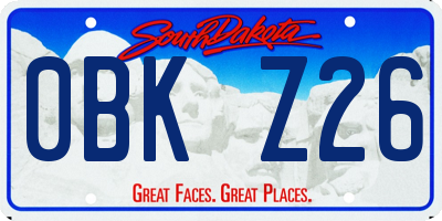 SD license plate 0BKZ26