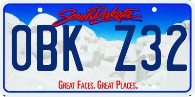 SD license plate 0BKZ32