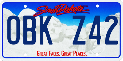SD license plate 0BKZ42