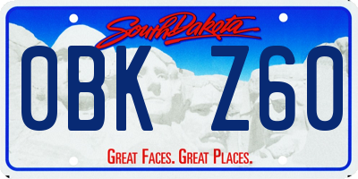 SD license plate 0BKZ60