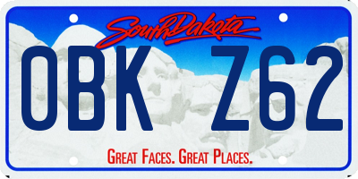 SD license plate 0BKZ62