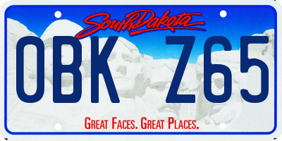 SD license plate 0BKZ65