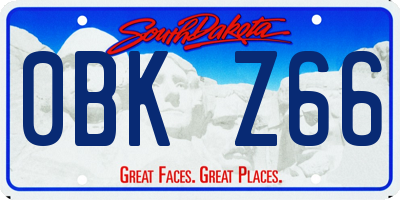 SD license plate 0BKZ66