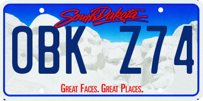 SD license plate 0BKZ74