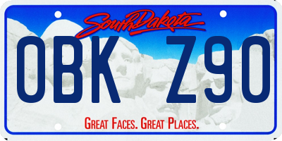 SD license plate 0BKZ90