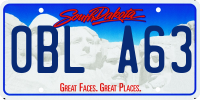 SD license plate 0BLA63