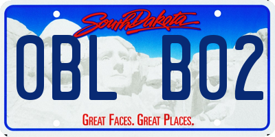 SD license plate 0BLB02