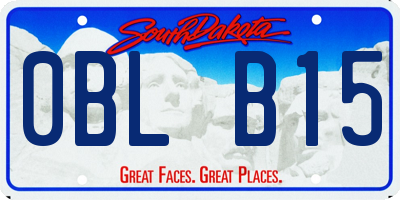 SD license plate 0BLB15