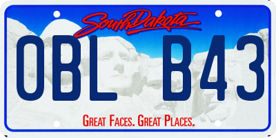 SD license plate 0BLB43