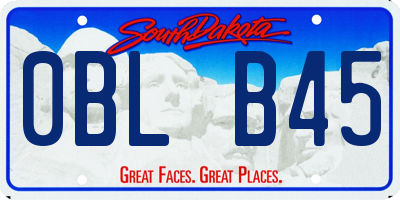 SD license plate 0BLB45