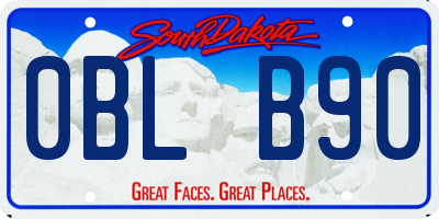 SD license plate 0BLB90