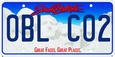 SD license plate 0BLC02