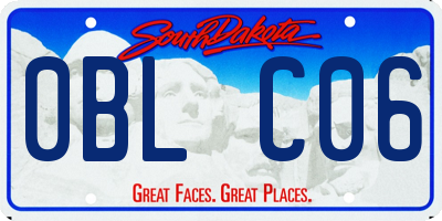 SD license plate 0BLC06