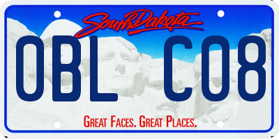 SD license plate 0BLC08