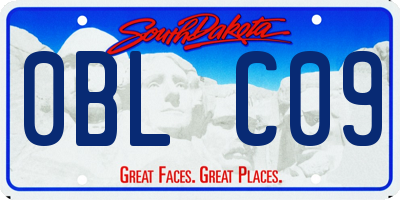 SD license plate 0BLC09