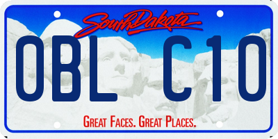 SD license plate 0BLC10