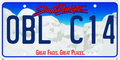 SD license plate 0BLC14