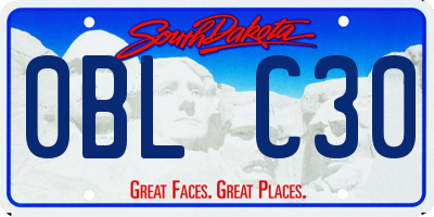 SD license plate 0BLC30