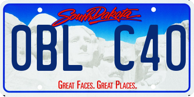 SD license plate 0BLC40
