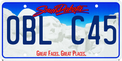 SD license plate 0BLC45