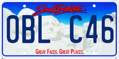 SD license plate 0BLC46