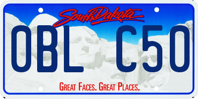 SD license plate 0BLC50