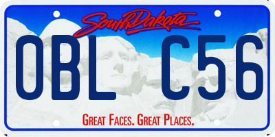SD license plate 0BLC56