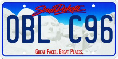 SD license plate 0BLC96