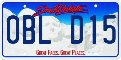SD license plate 0BLD15