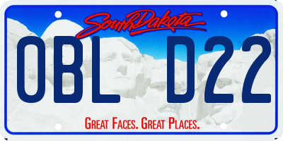 SD license plate 0BLD22