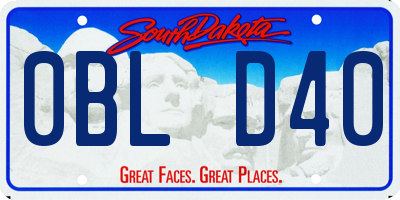 SD license plate 0BLD40