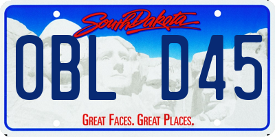 SD license plate 0BLD45