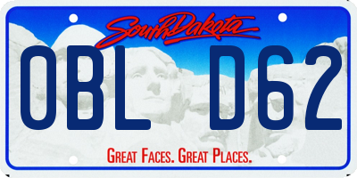 SD license plate 0BLD62