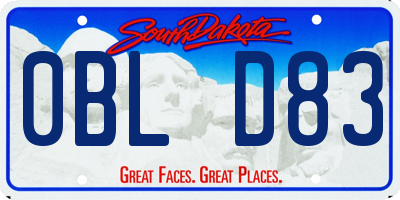 SD license plate 0BLD83
