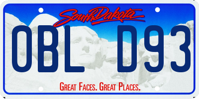 SD license plate 0BLD93