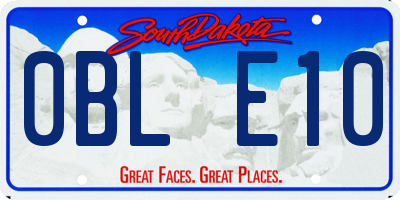 SD license plate 0BLE10