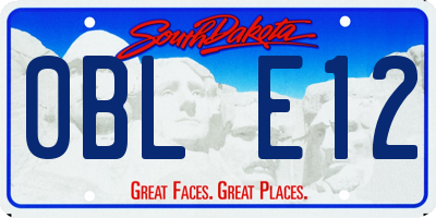 SD license plate 0BLE12