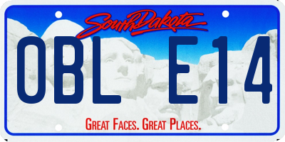 SD license plate 0BLE14