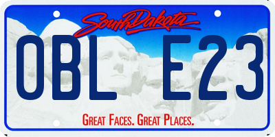 SD license plate 0BLE23