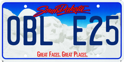 SD license plate 0BLE25
