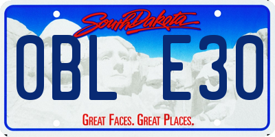 SD license plate 0BLE30