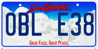SD license plate 0BLE38